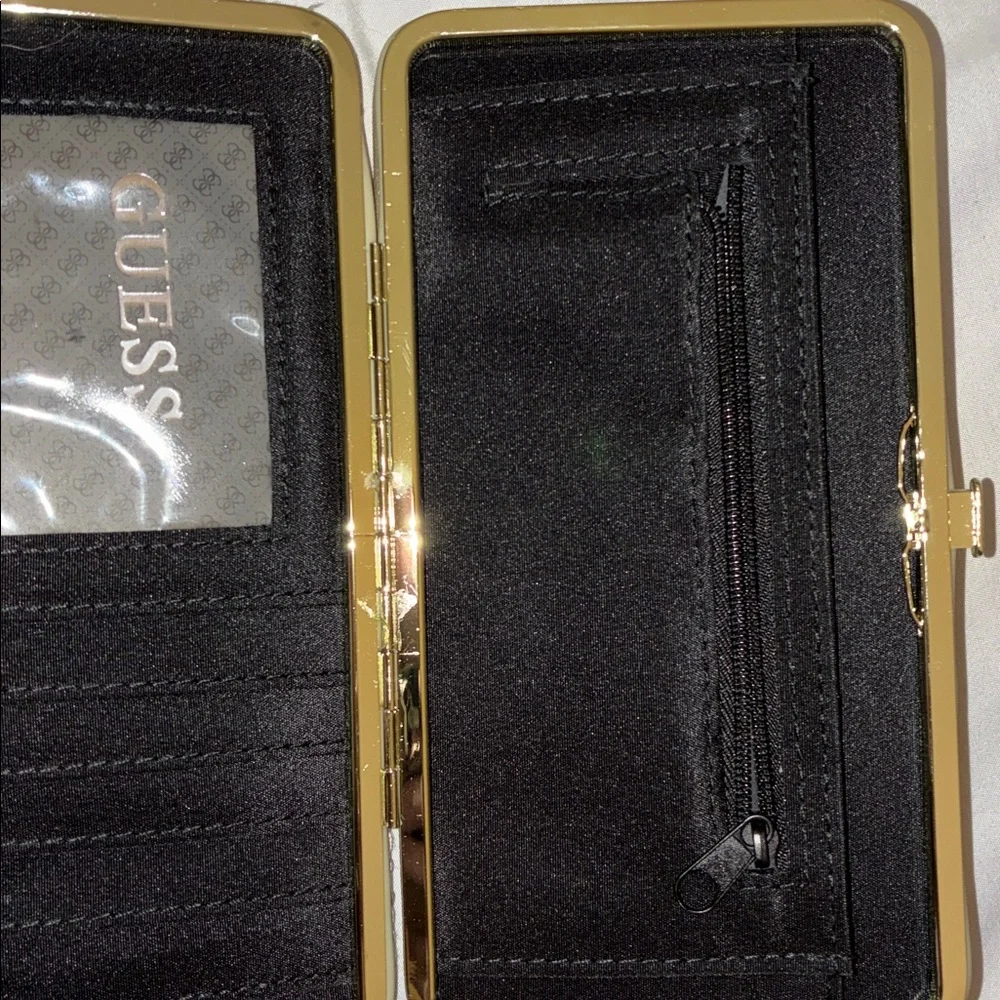 Guess Metallic Gold Quilted Wallet‎